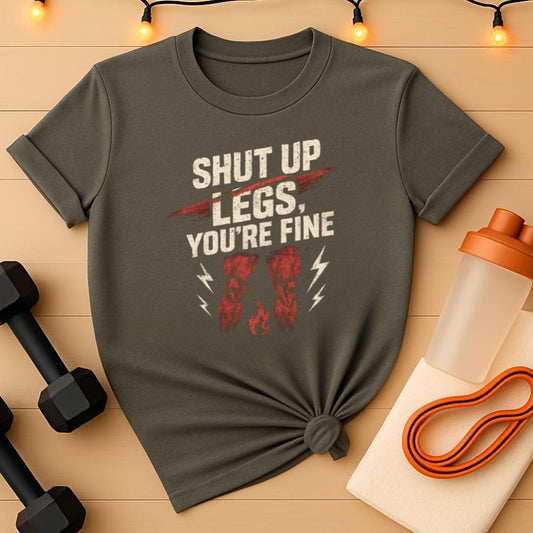 Shut Up Legs You're Fine T-Shirt - Funny Hardcore Gym Motivation Tee
