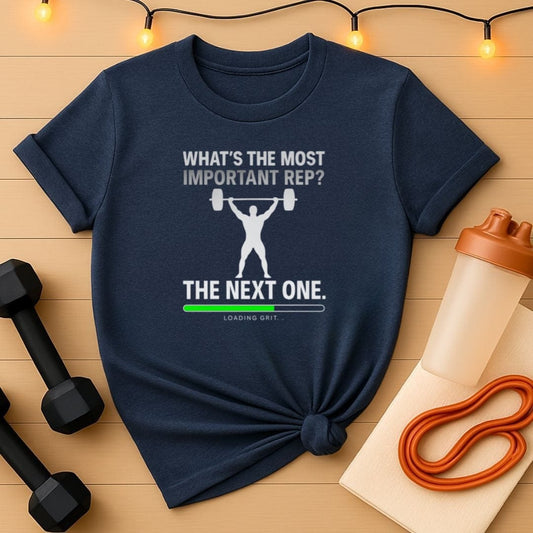 The Next Rep -  Male Sillouette Motivational Gym T-Shirt