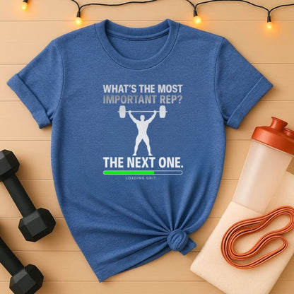 The Next Rep -  Male Sillouette Motivational Gym T-Shirt