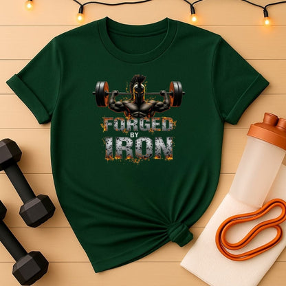Forged by Iron Spartan Powerlifting Men's Gym T-Shirt