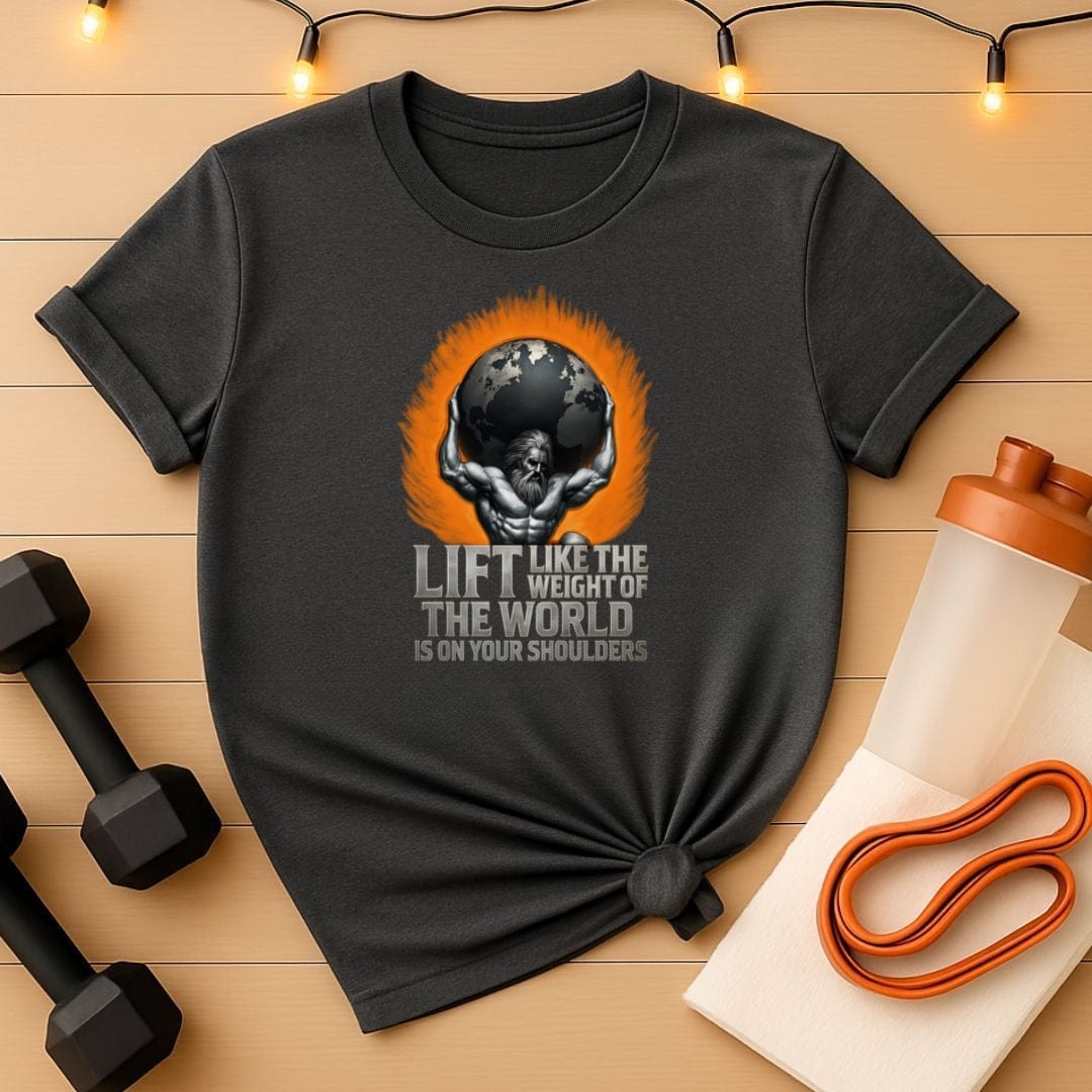 Atlas Gym T-Shirt - Lift Like the Weight of the World is on Your Shoulders