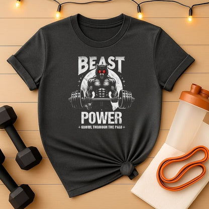 Beast Power Gym Unisex Tee  - Growl Through The Pain