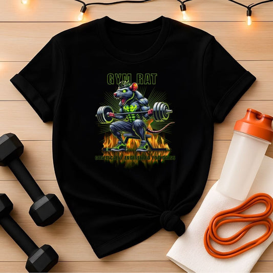 Muscle Gym Rat T-Shirt - Genetically Engineered For Gains