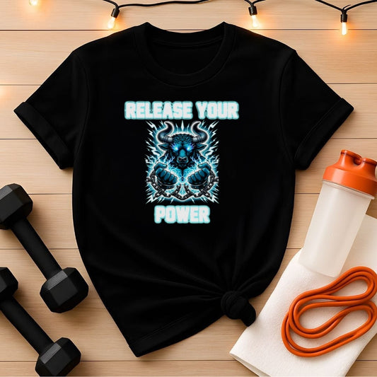 Release Your Power Minotaur  Unisex Gym Tee