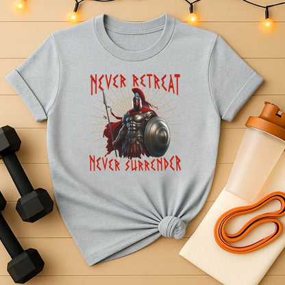 Spartan Warrior Gym T-Shirt - Never Retreat Never Surrender