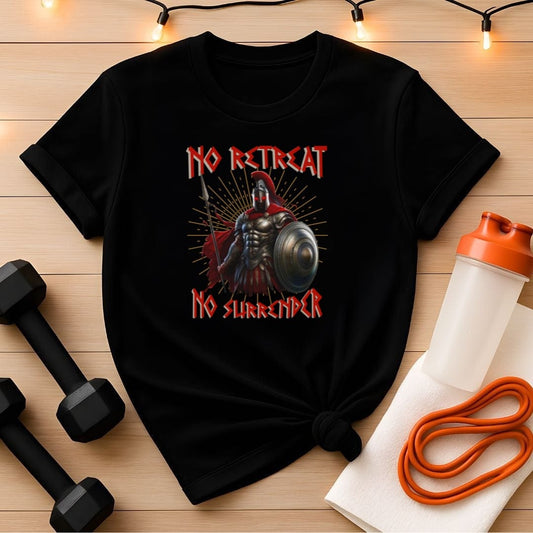 Spartan Warrior Gym T-Shirt - No Retreat No Surrender