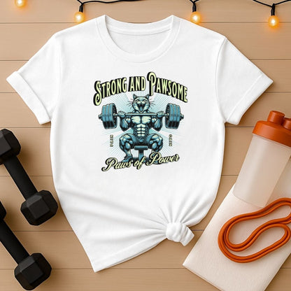 Strong & Pawsome Cat Lifting Tee