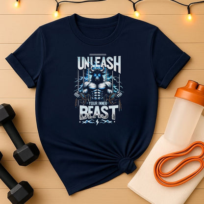 Unleash Your Inner Beast Gym Tee - Voltage Edition