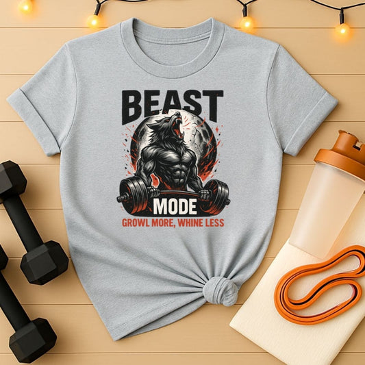 Beast Mode Howl at the Moon Powerlifting Unisex Gym Tee