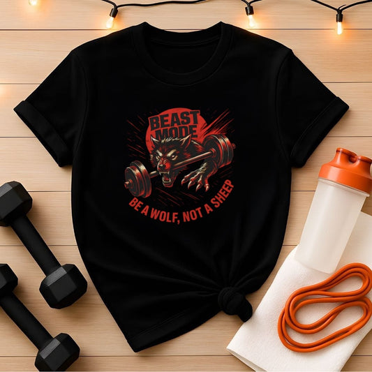 Be a Wolf, Not a Sheep Beast Mode Gym T-Shirt