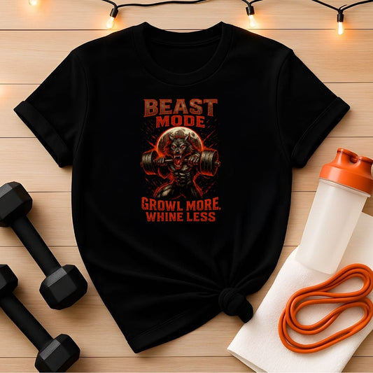 Powerlifting Beast Mode Aggressor Gym Shirt - Growl More, Whine Less