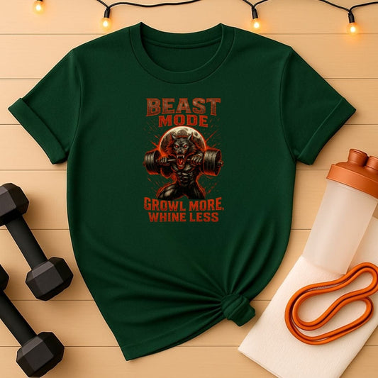 Powerlifting Beast Mode Aggressor Gym Shirt - Growl More, Whine Less