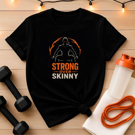 Strength Over Skinny Gym T-Shirt - Shadow Warrior Edition