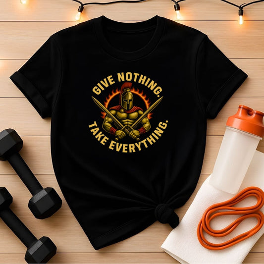 Spartan Warrior Crossed Swords Gym Tee