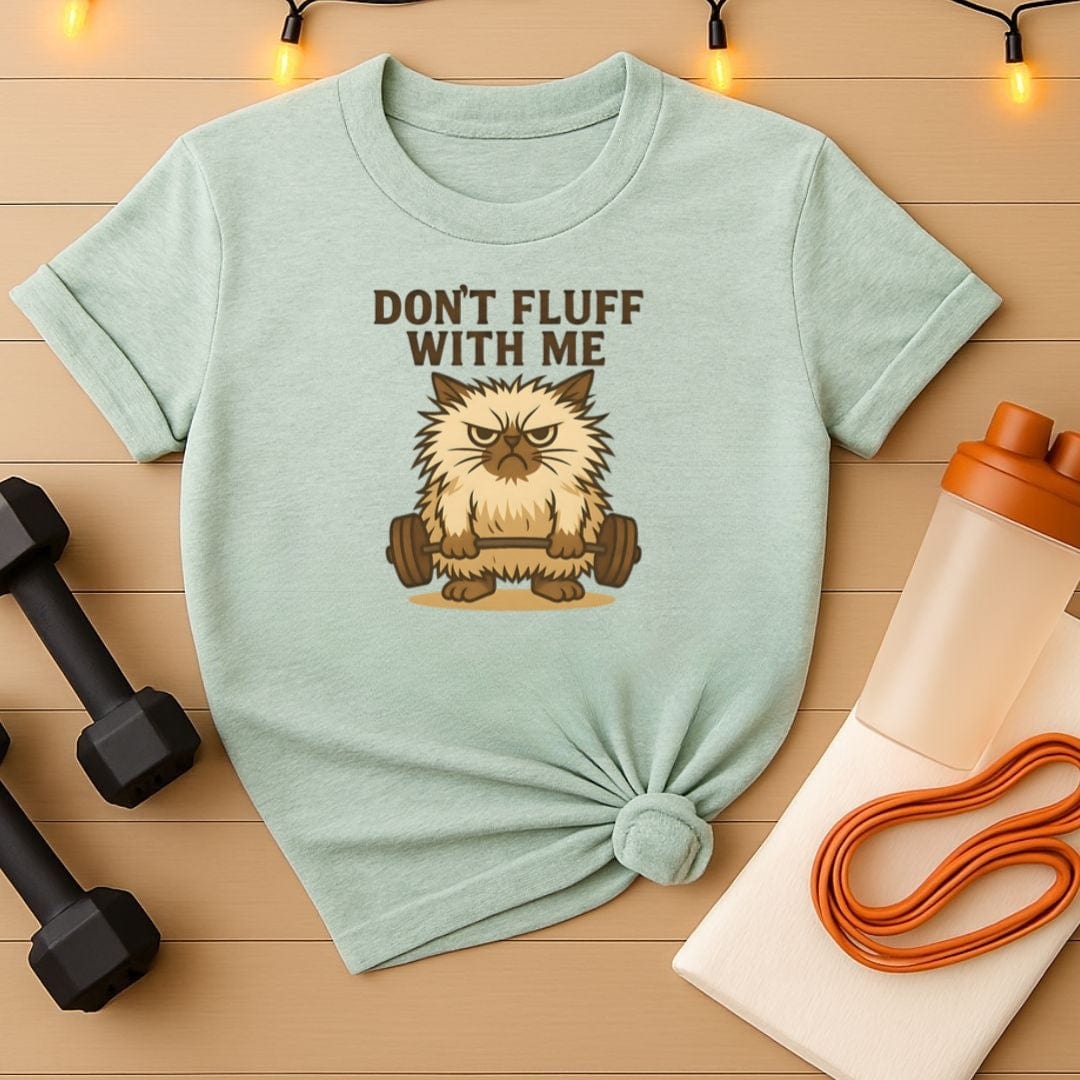 Dont Fluff With Me  Angry Lifting Cat Gym Tee