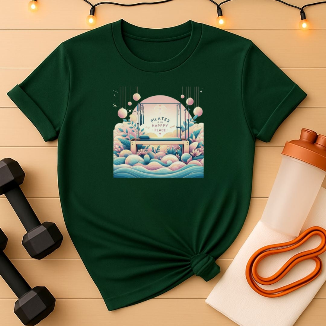 Pilates Is My Happy Place (Garden Sunrise) Tee