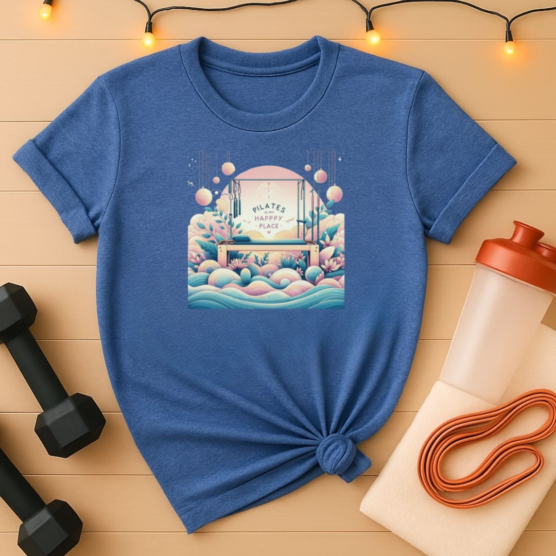 Pilates Is My Happy Place (Garden Sunrise) Tee