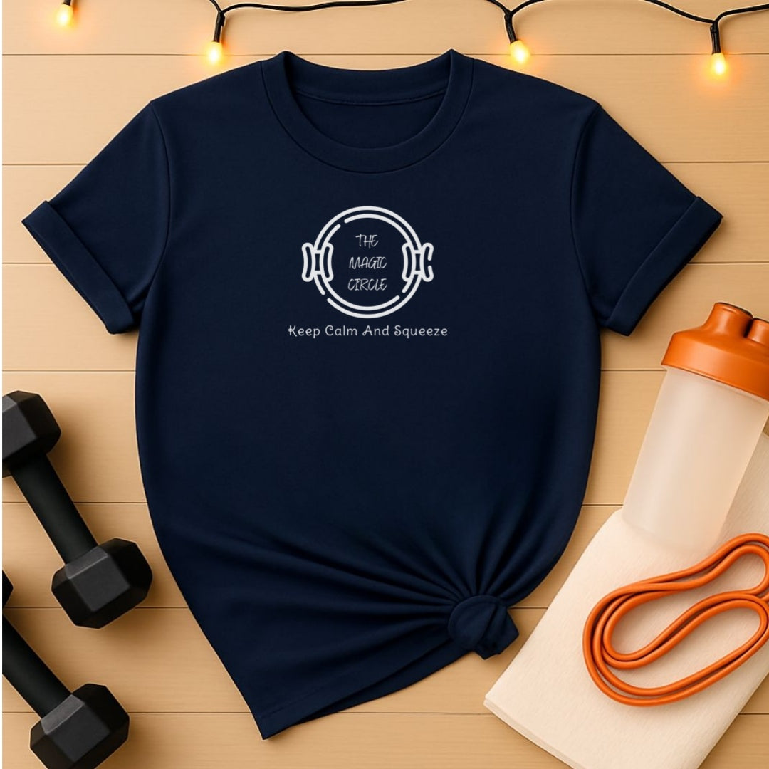 The Magic Circle Keep Calm and Squeeze Pilates T-Shirt