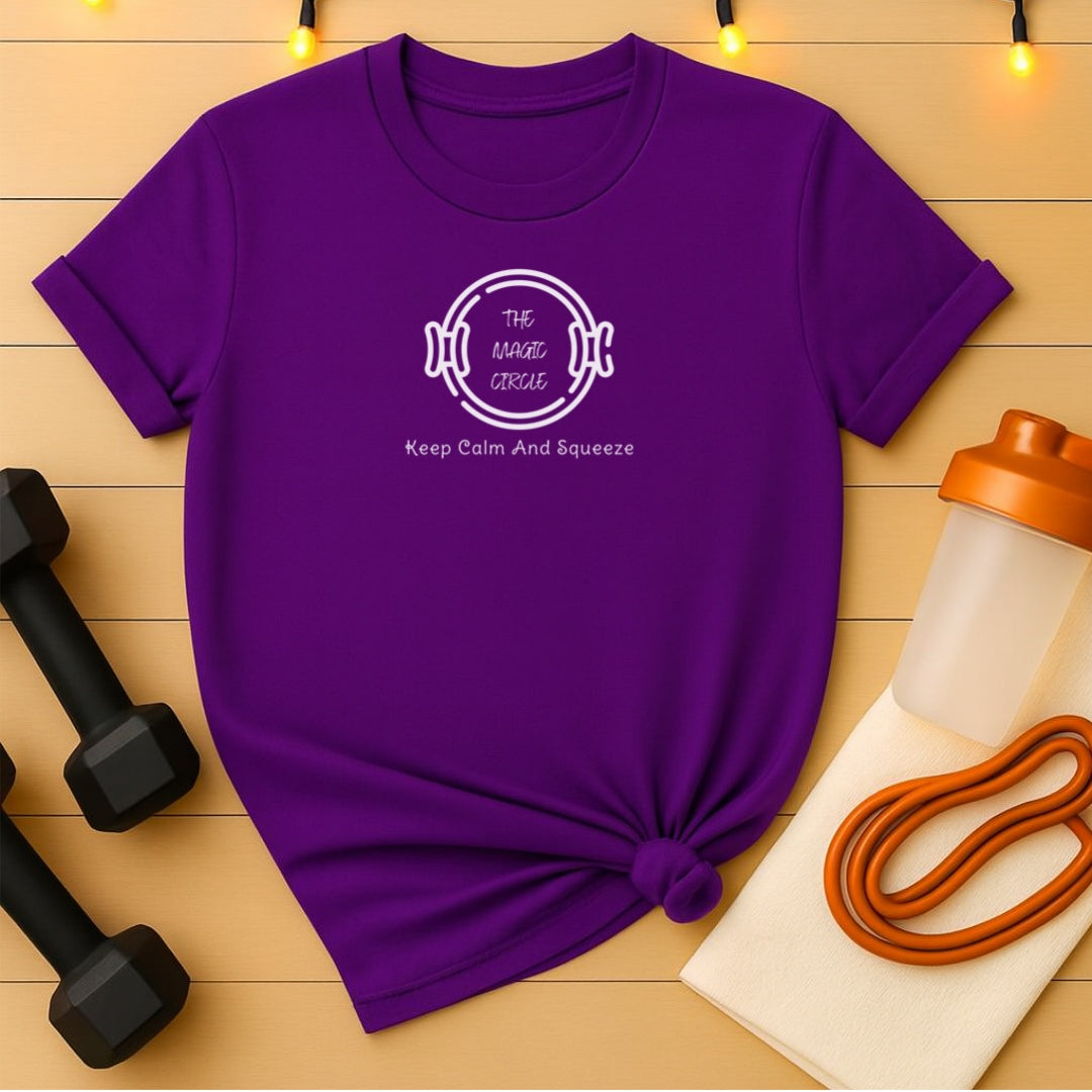 The Magic Circle Keep Calm and Squeeze Pilates T-Shirt