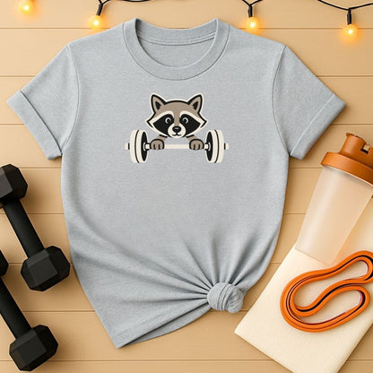 Peekaboo Gym Raccoon Tee - Funny Workout Tee