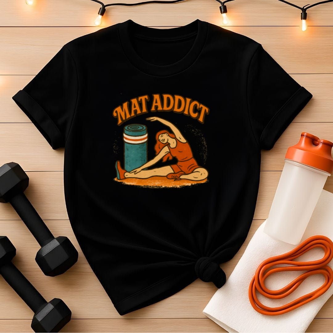 Mat Addict Retro Stretch Pilates T-Shirt