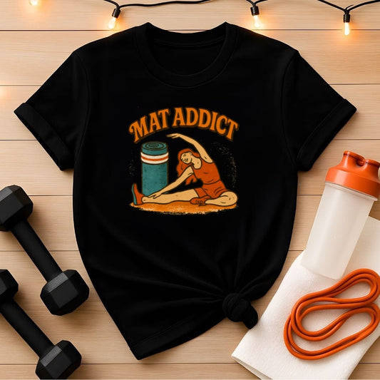 Mat Addict Retro Stretch Pilates T-Shirt