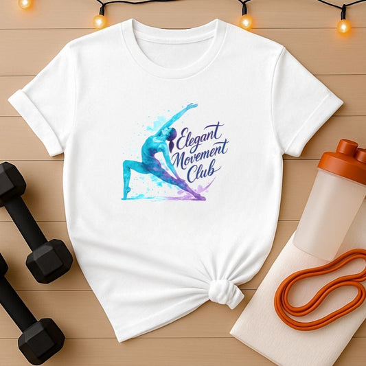 Elegant Movement Club Watercolor Splash Pilates T-Shirt
