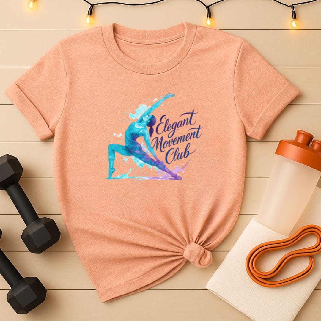 Elegant Movement Club Watercolor Splash Pilates T-Shirt