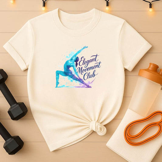 Elegant Movement Club Watercolor Splash Pilates T-Shirt