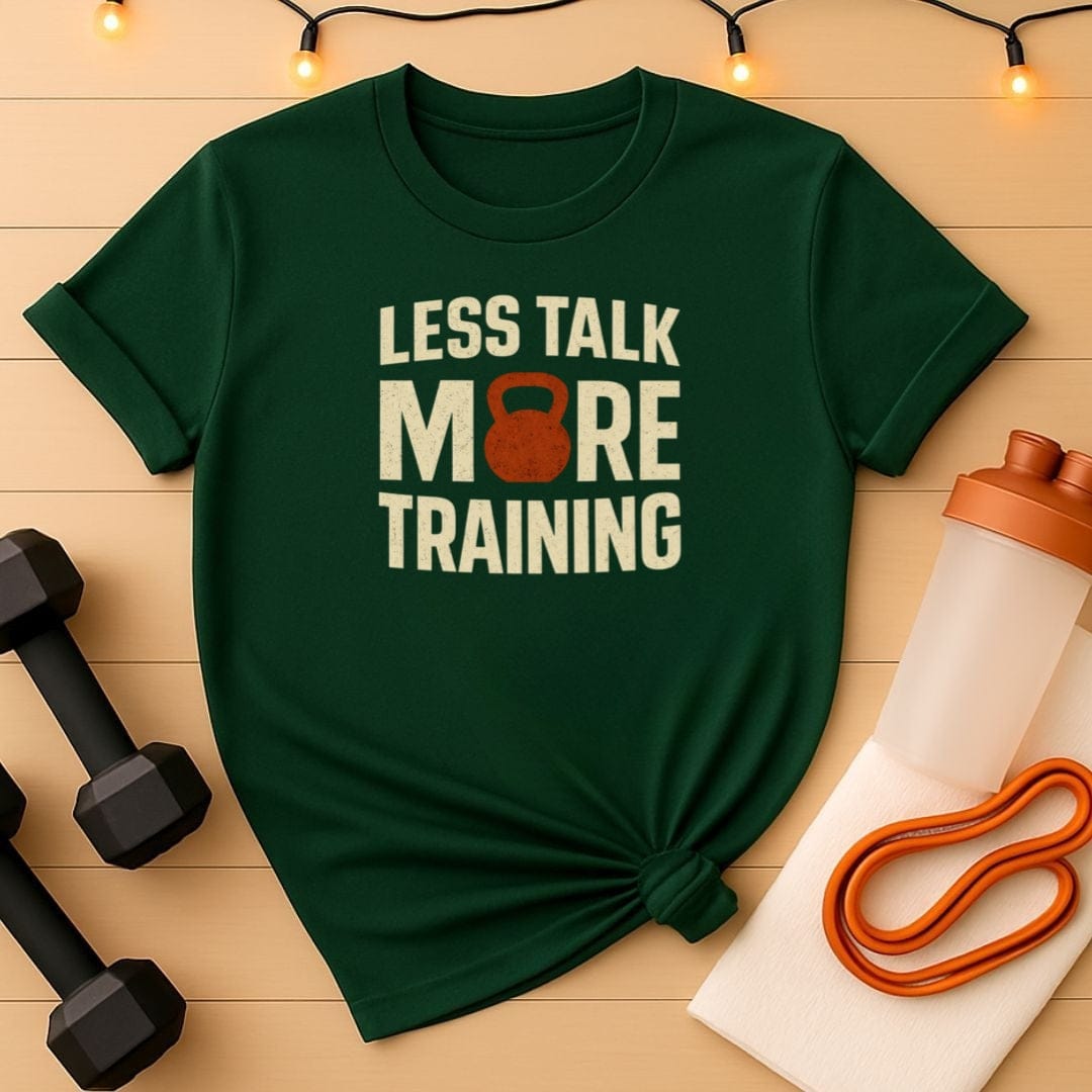 Less Talk More Training Kettlebell T-Shirt
