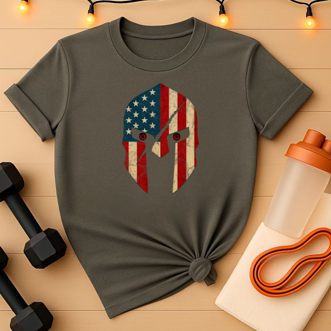 Spartan Sentinel Red‑Eye Warrior T-Shirt