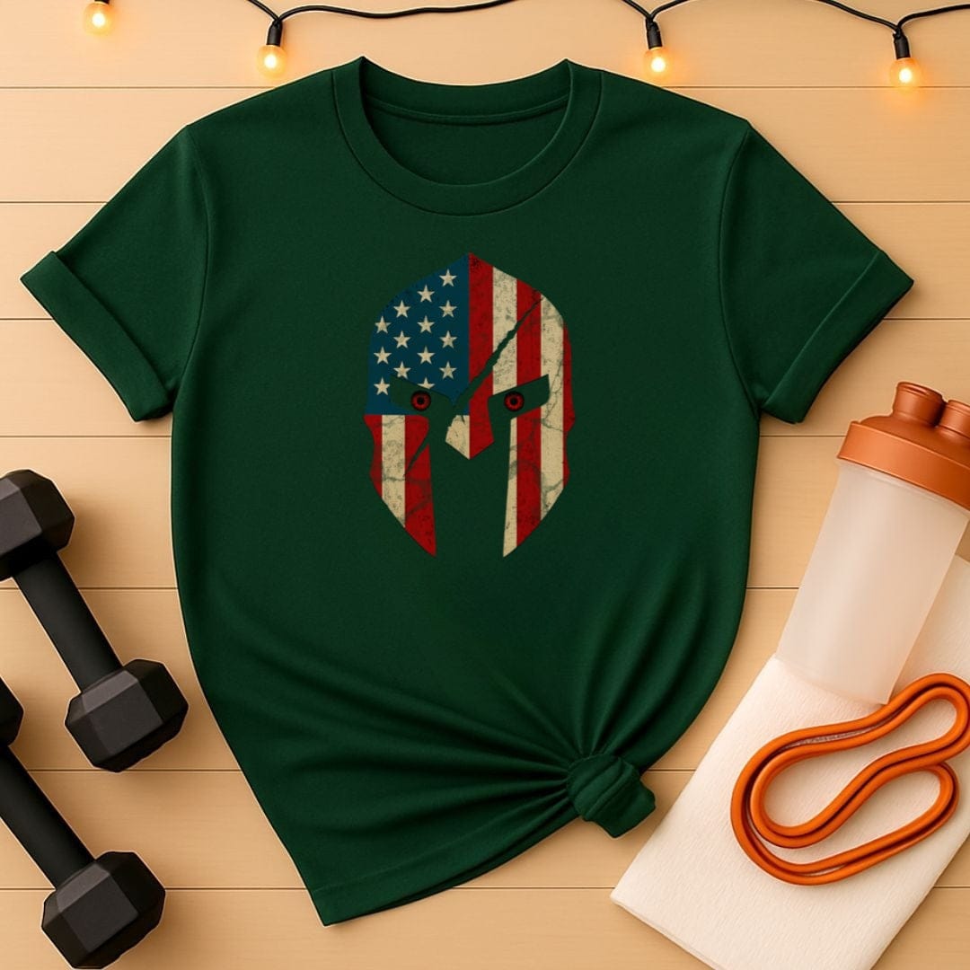 Spartan Sentinel Red‑Eye Warrior T-Shirt