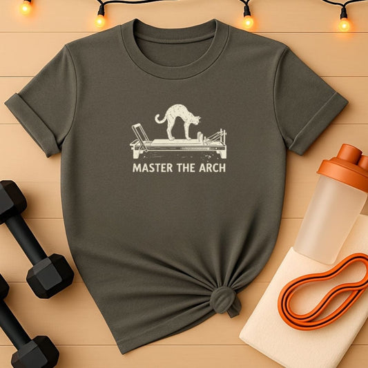 Pilates Cat Master the Arch T-Shirt