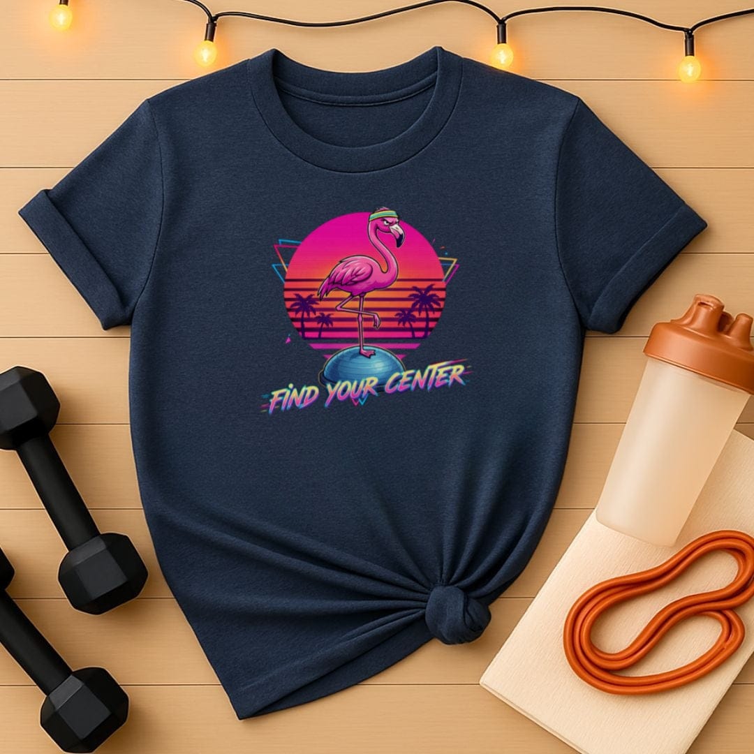 Find Your Center Flamingo Pilates T-Shirt