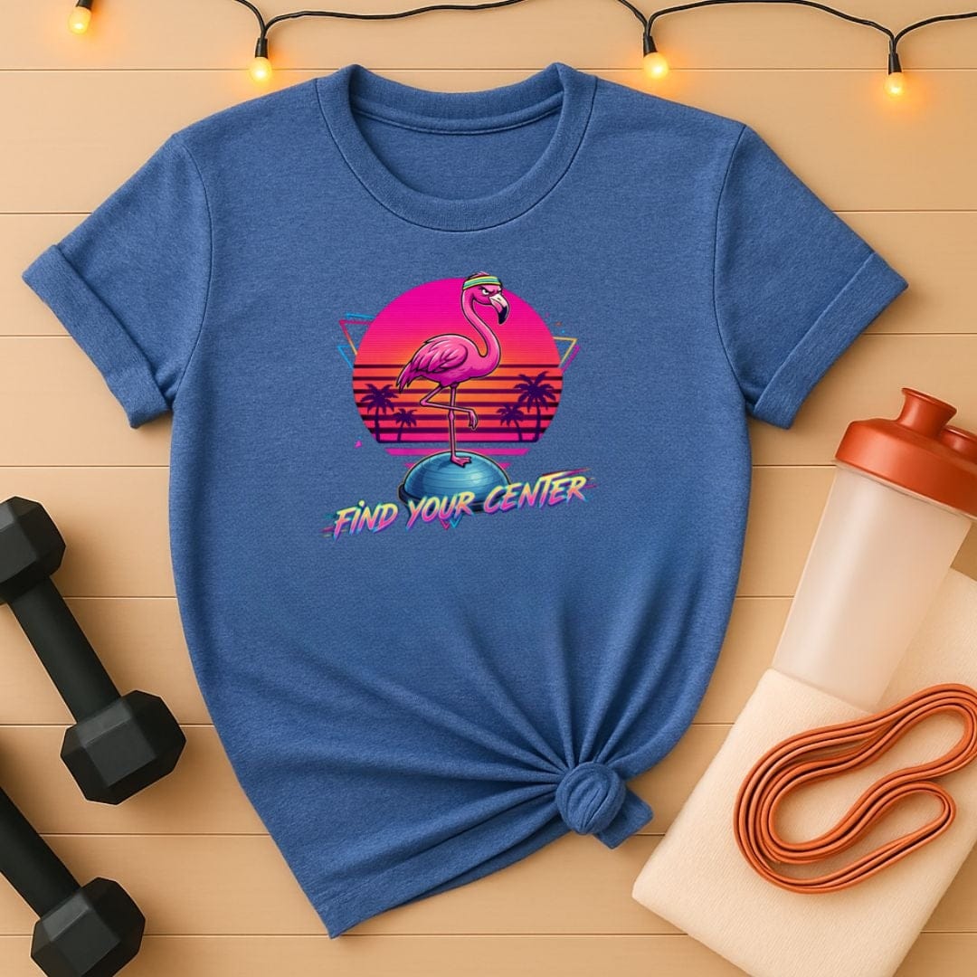 Find Your Center Flamingo Pilates T-Shirt
