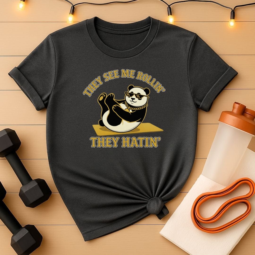 They See Me Rollin' Panda Pilates T-Shirt