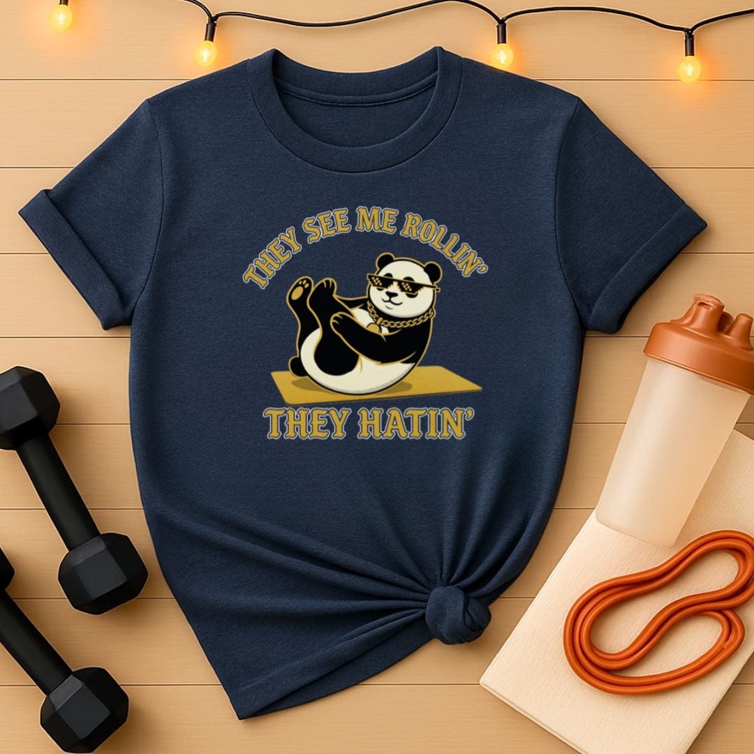 They See Me Rollin' Panda Pilates T-Shirt