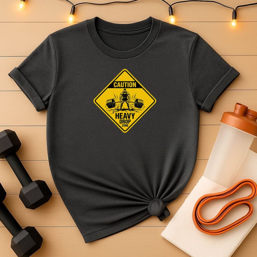 Caution Heavy Drop Zone Deadlift T-Shirt