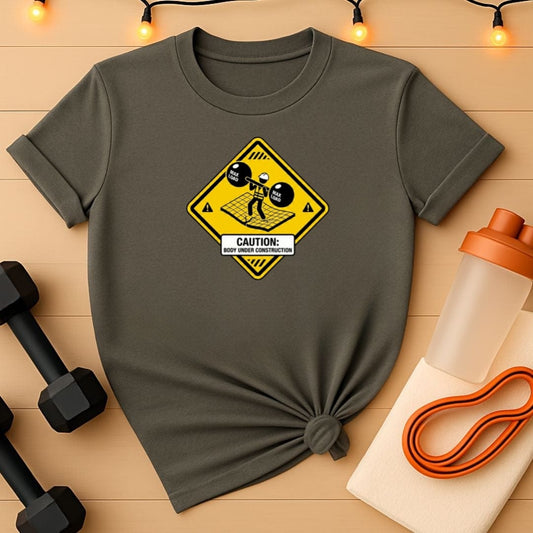Body Under Construction Caution Gym T-Shirt