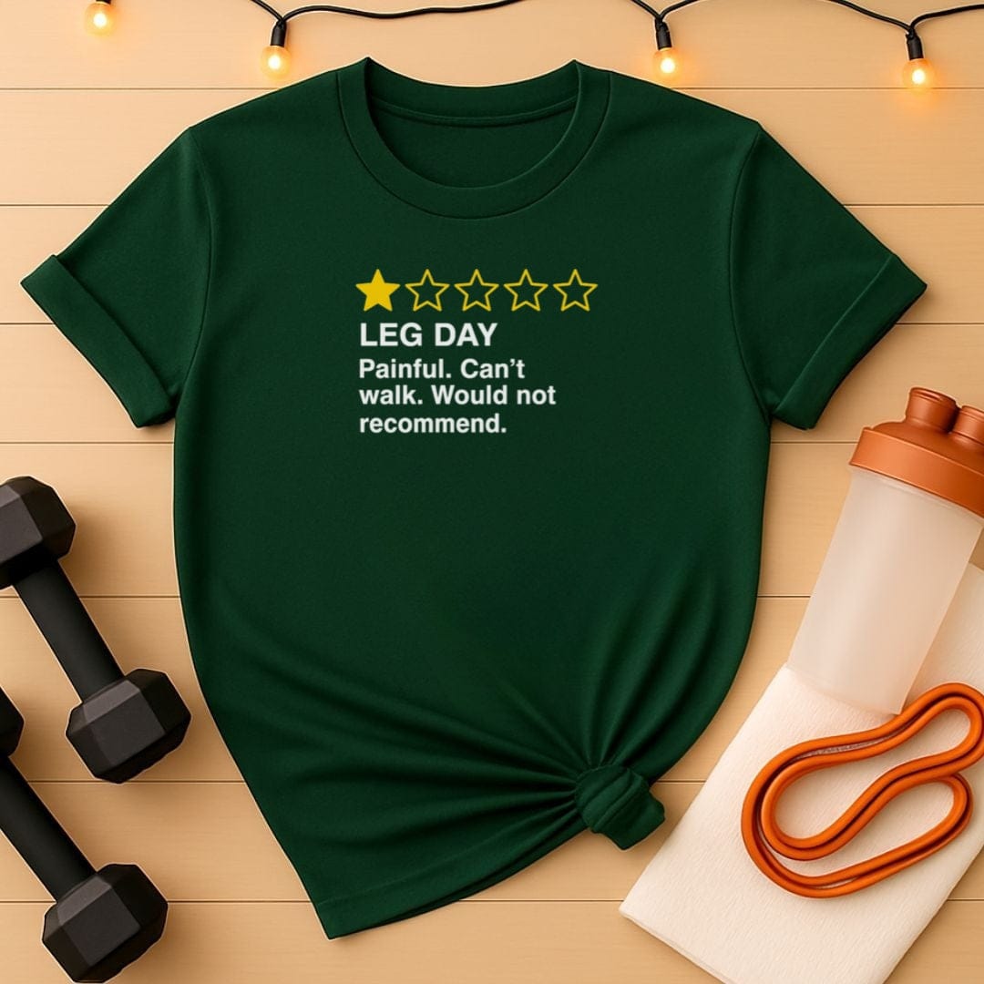 Leg Day 1 Star Review Gym T-Shirt