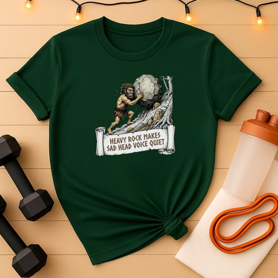 Heavy Rock Makes Sad Head Voice Quiet Gym T-Shirt