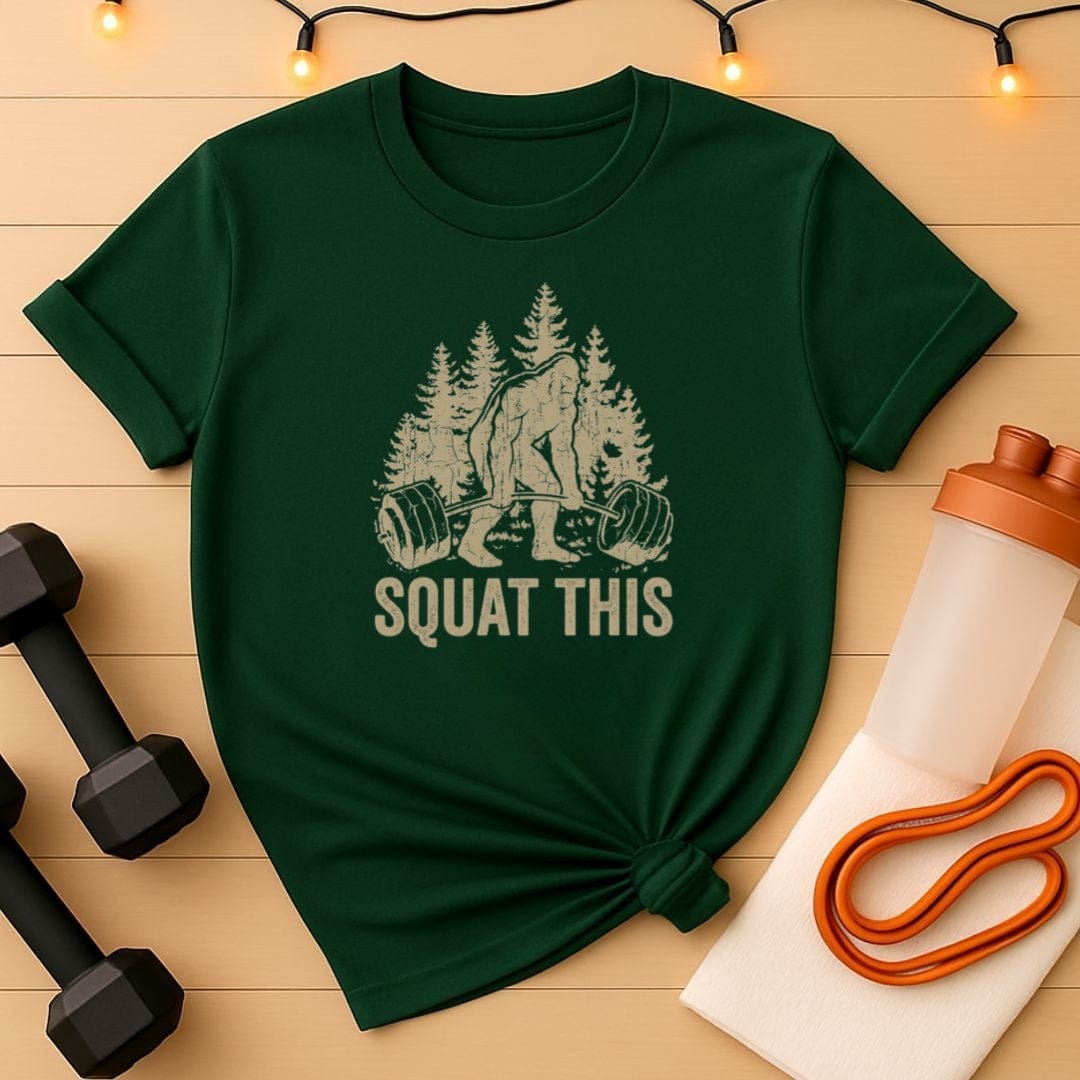 Squat This Bigfoot Gym T-Shirt