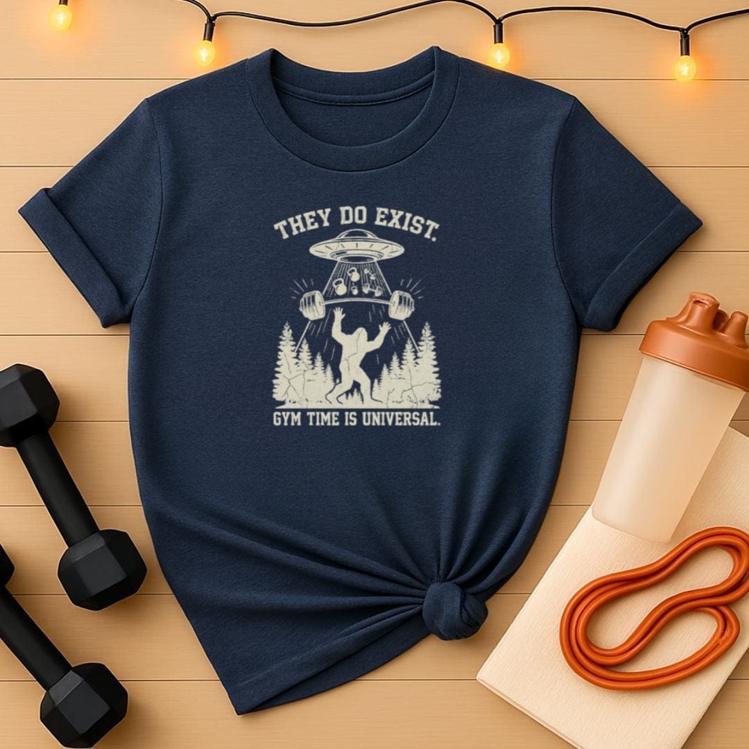 They Do Exist Bigfoot & UFO Gym T-Shirt