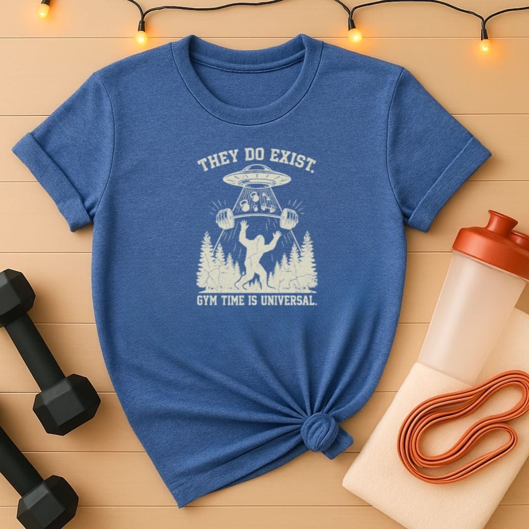 They Do Exist Bigfoot & UFO Gym T-Shirt