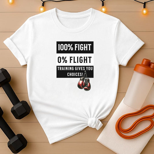 Fight or Flight Warrior T-Shirt - Training Gives You Choices