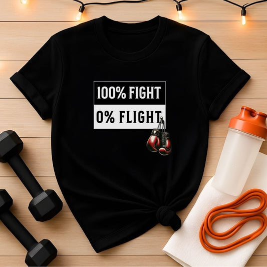 100% Fight 0% Flight MMA Warrior T-Shirt