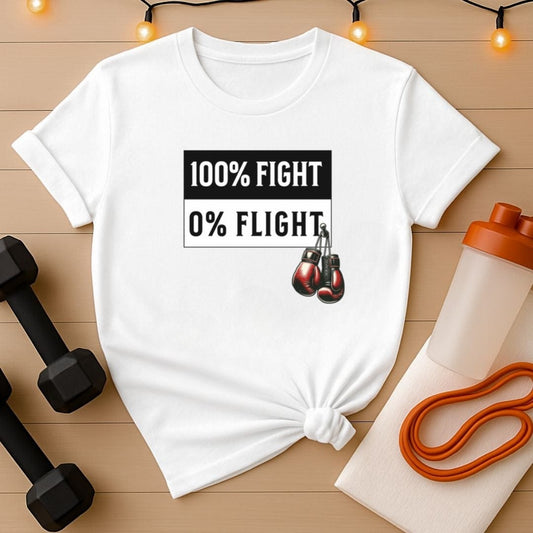 100% Fight 0% Flight MMA Warrior T-Shirt