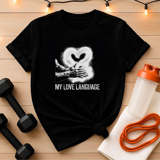 Chalk Hands Love Language Valentine T-Shirt