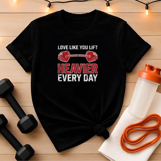 Love Like You Lift Valentine Gym T-Shirt