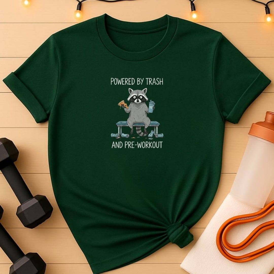 Powered by Trash & Pre-Workout Gym T-Shirt